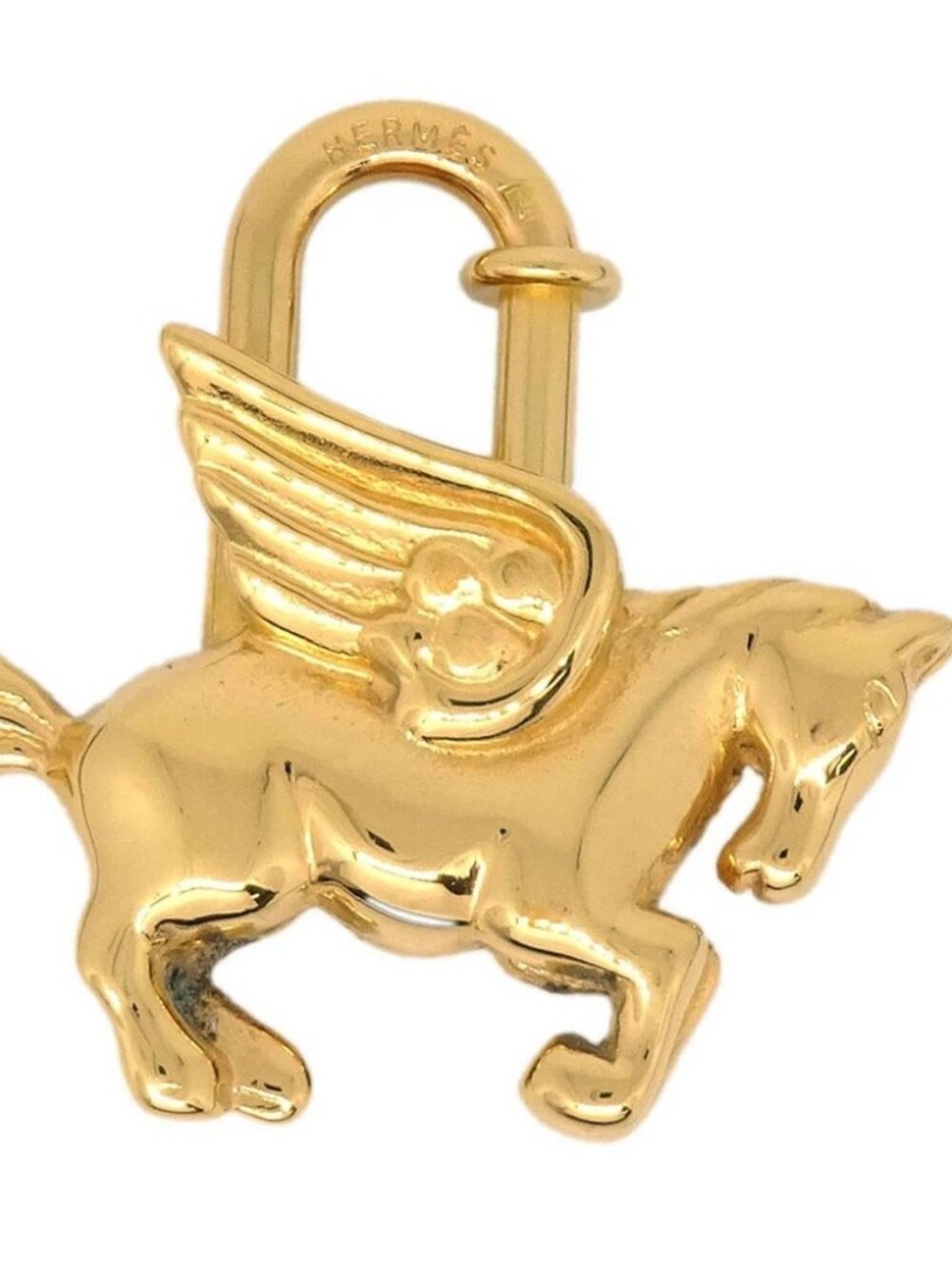 Hermes 1993 Le Cheval Pegasus Cadena Gold Small Good